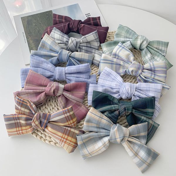 

jk large bow spring ins net red back hairpin clip headdress, Slivery;white