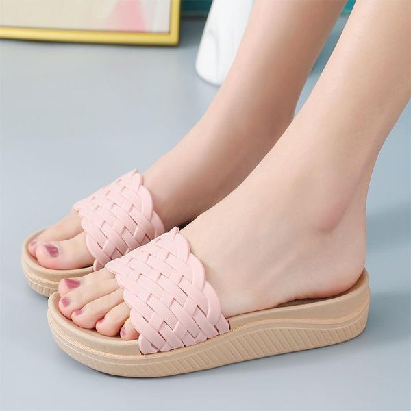 

slippers shoes women women's summer fashion heel sandals sandalias mujer, Black