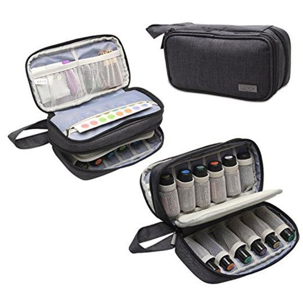 

storage bags 12 bottles essential oil carrying case holds for 5ml 10ml 15ml bag and small accessories drop