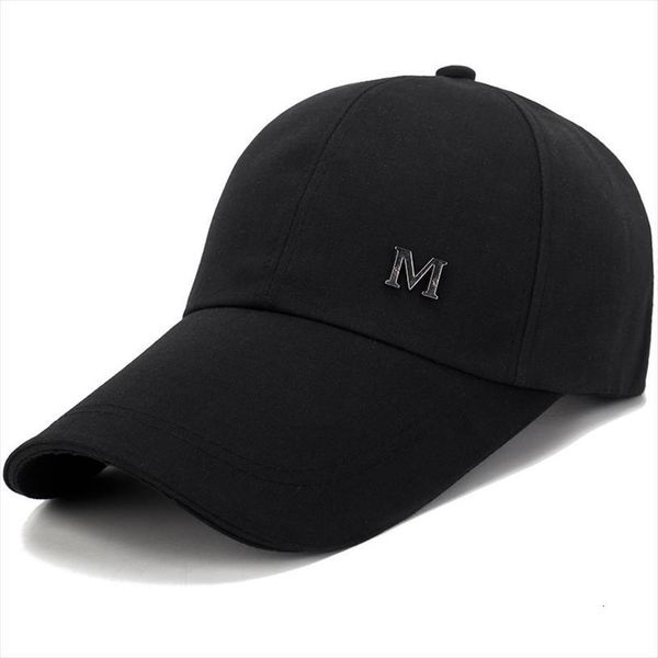 

men women plain black extra long bill snapback cap letter  baseball outdoor summer sun hat uv protection fishing, Blue;gray