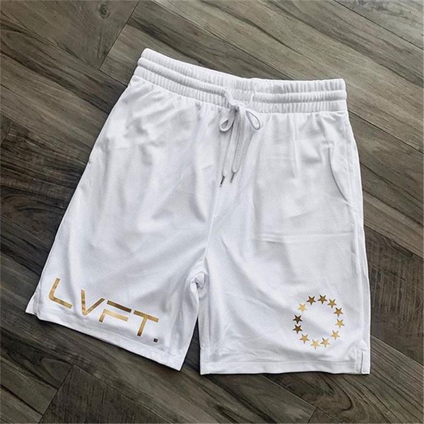 

men's shorts men fitness bodybuilding summer gym workout male breathable mesh quick dry sportswear jogger beach short pants t44h, White;black