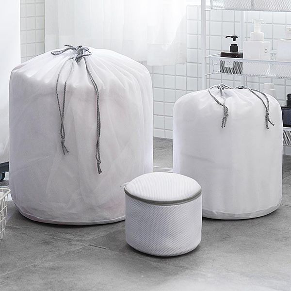 

laundry bags cylinder bundle pocket lingerie clothes underwear socks drawstring large capacity machine washing special bag