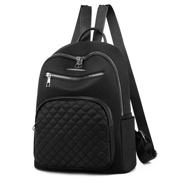 

backpack style diamond lattice for women design 2021 waterproof nylon youth laptravel campus school bag sac