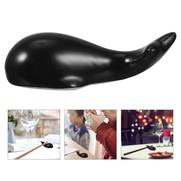 

chopsticks 6pcs cartoon dolphin shape holder ceramic spoon forks rest rack