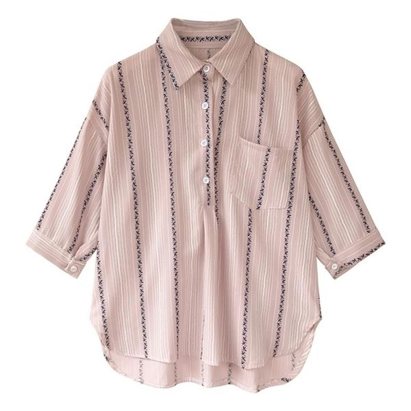 

women's blouses & shirts women striped casual long sleeve ladies and shirt top, White