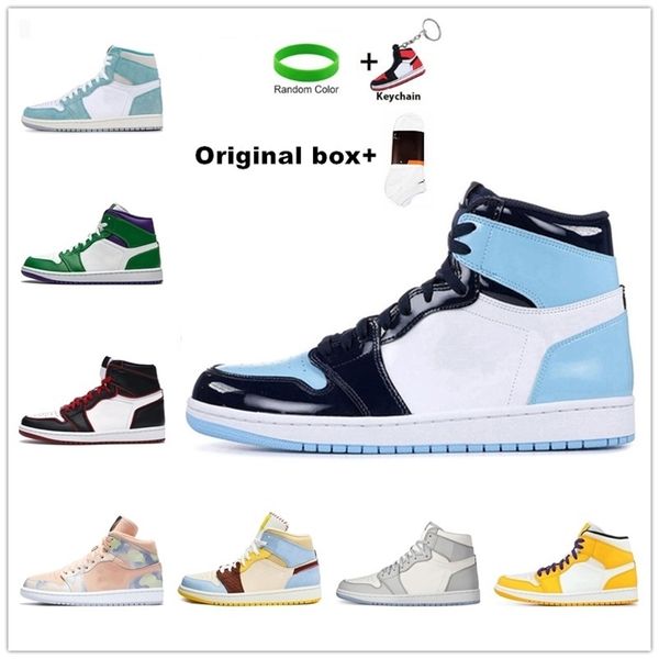 

[with box]union 1s shoe arrival jumpman 1 black toe men women basketball shoes obsidian unc more colors sneakers