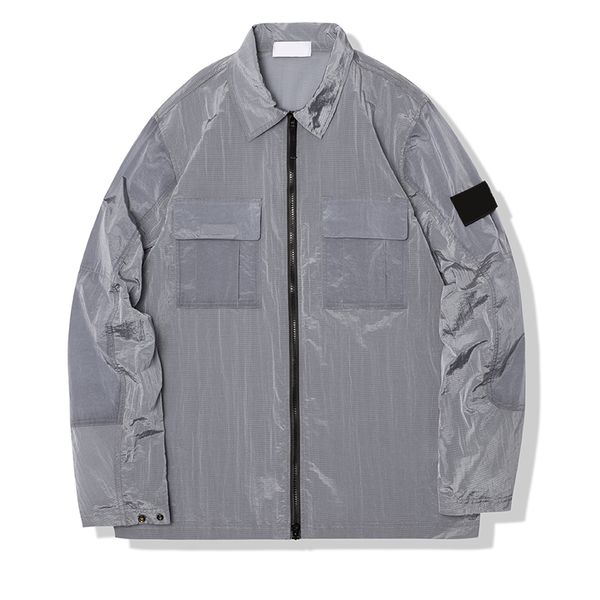 Giacche da uomo di marca in nylon metallico Cappotto estivo leggero e sottile in stile coppia Capispalla per il tempo libero all'aperto con maniche lunghe