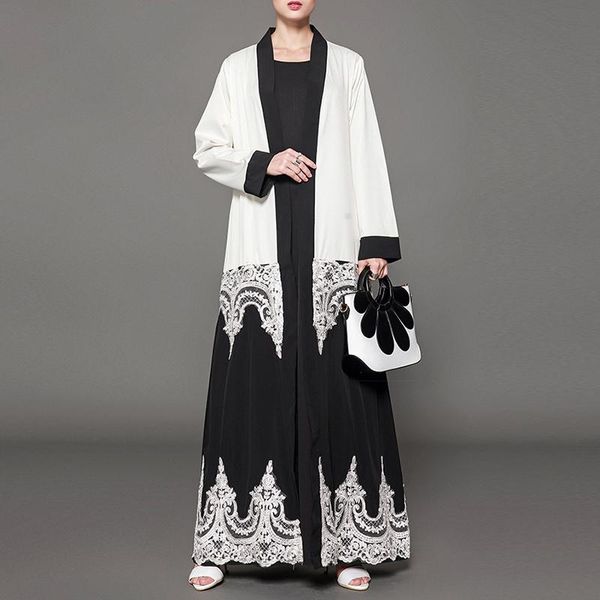 

women's trench coats patchwork lace v nech open stitch long sleeve hit color plus size casual coat female 2021 clothes t194, Tan;black