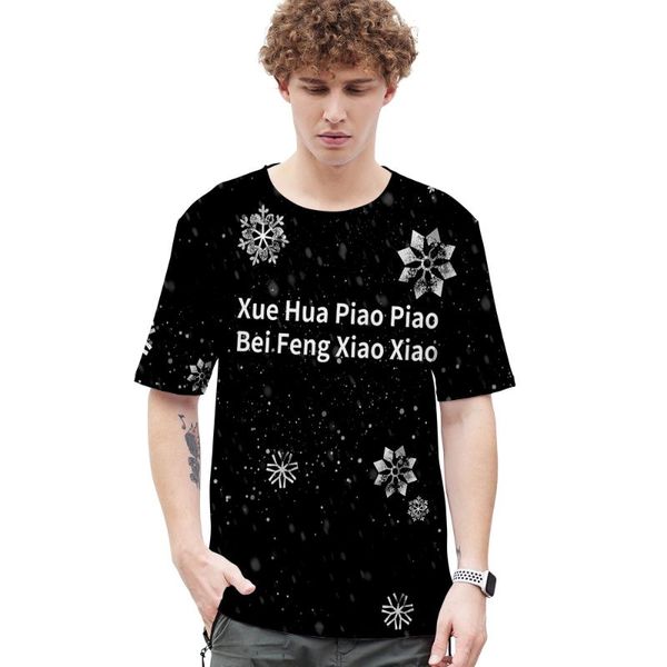

men's t-shirts yimeimei 3d t-shirt street tshirt fashion hip-hop high clothing print 2021 summer men and women couples top, White;black
