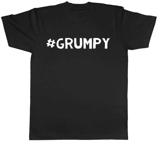 

hashtag grumpy funny mens womens t-shirt, White;black