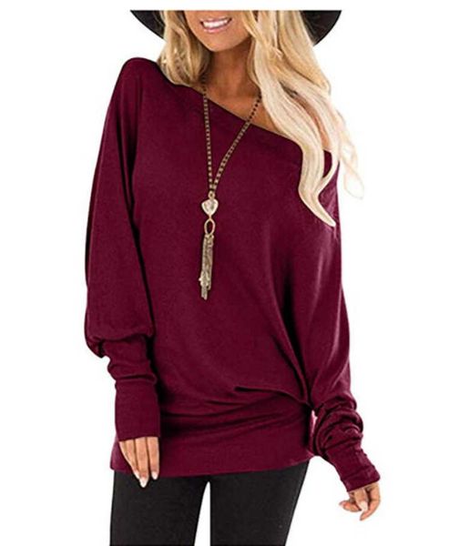 

sleeve women's long t-shirt autumn solid color top, White