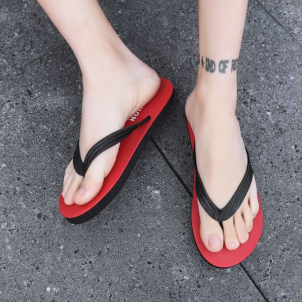 

fashion women men flip flops slippers youth students slides triple black red blue gray shoes size 39-44 code: 64-0222