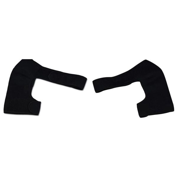 

adjustable black shoulder brace support belt left right single joint sport gym compression guard protect accessories