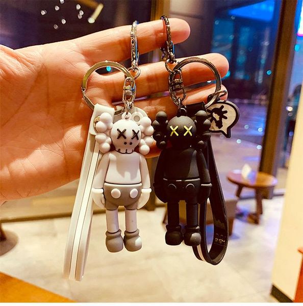 

keychains selling violence bear dark dolls keychain ins personality creative bag keyring pendant friend gift accessorie, Silver
