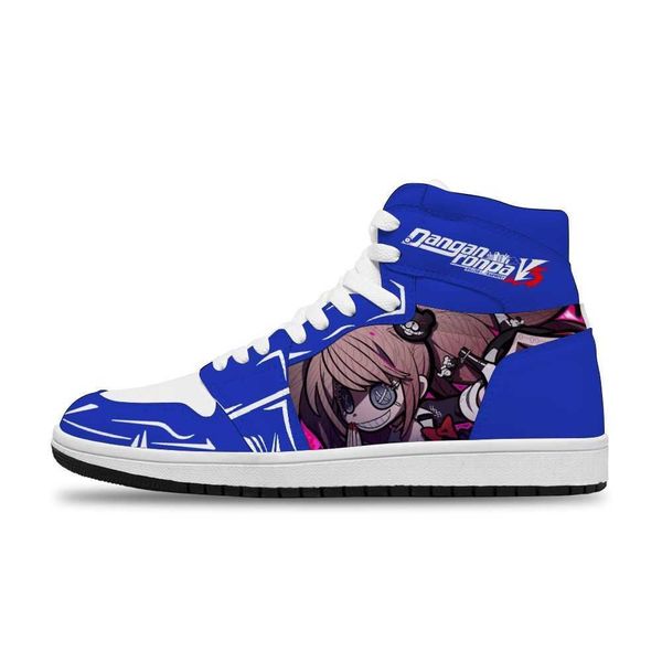 

2021 japanese anime danganronpa diy breathable sports non-slip basketball shoes for teenagers fashion sneakerslkzr