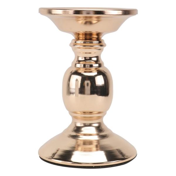 

candle holders 1pc american style metal candleholder simple modern (golden)