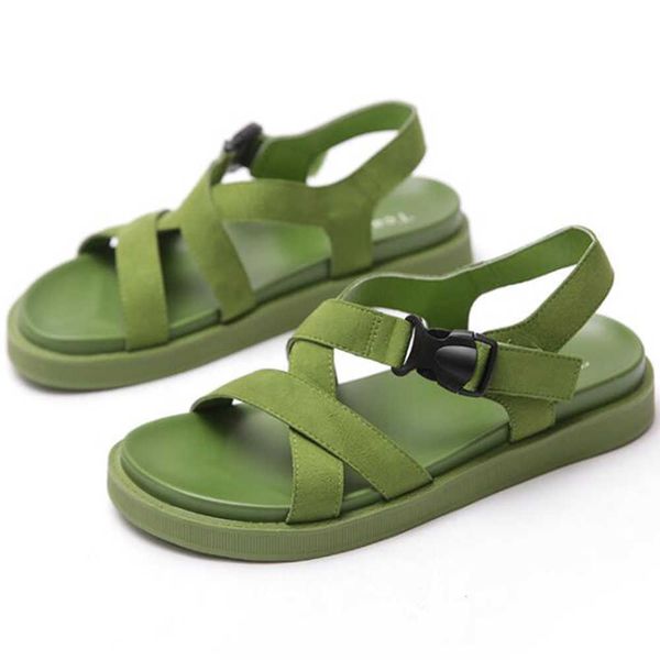 

ankle strap buckle soft bottom open toe ladies sports sandals fashion summer shoes thick bottom hollow women qq801 210625, Black