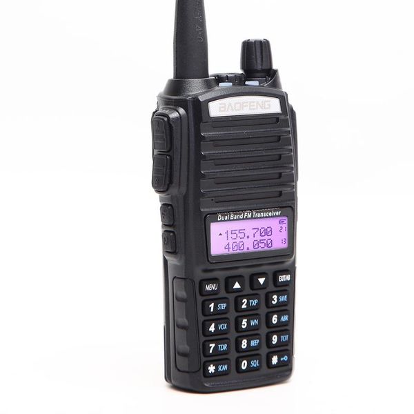 

walkie talkie 2pcs/ uv-82 5 watts dual band vhf/uhf 10km long range uv82 two way ham cb amateur portable rado
