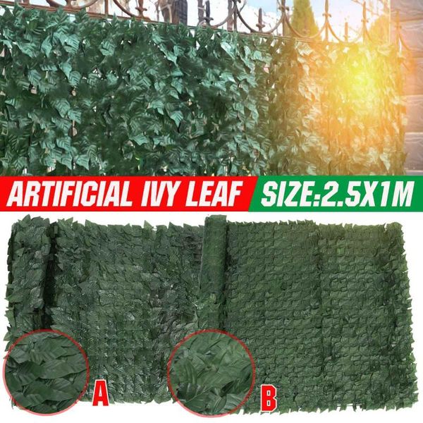 

decorative flowers & wreaths 1x2.5m plant wall artificial lawn boxwood hedge garden backyard home decor simulation grass turf rug outdoor fl