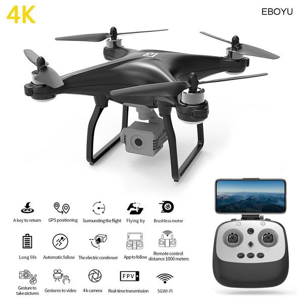 

drone 5g wifi fpv 4k hd camera stabilizing gimbal auto return follow me altitude hold brushless motor rc quadcopter drones