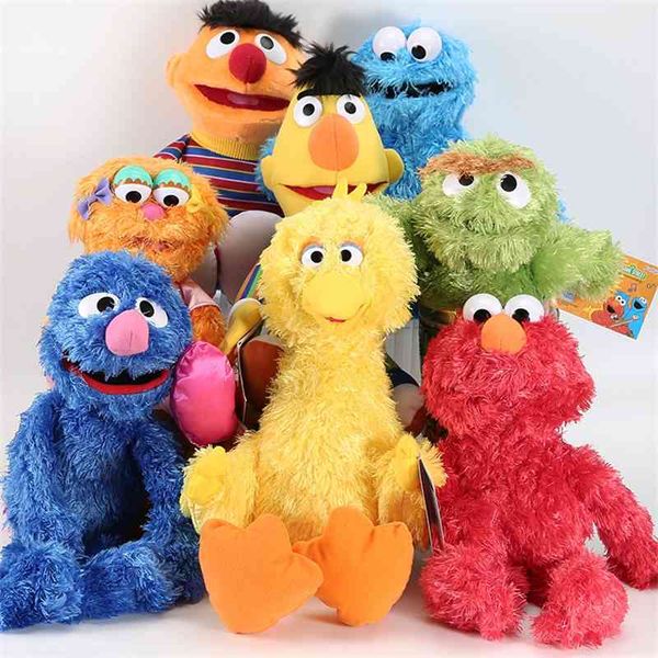 

anime cartoon sesame street ai mo cookie monster big bird bert plush doll cloth early education doll