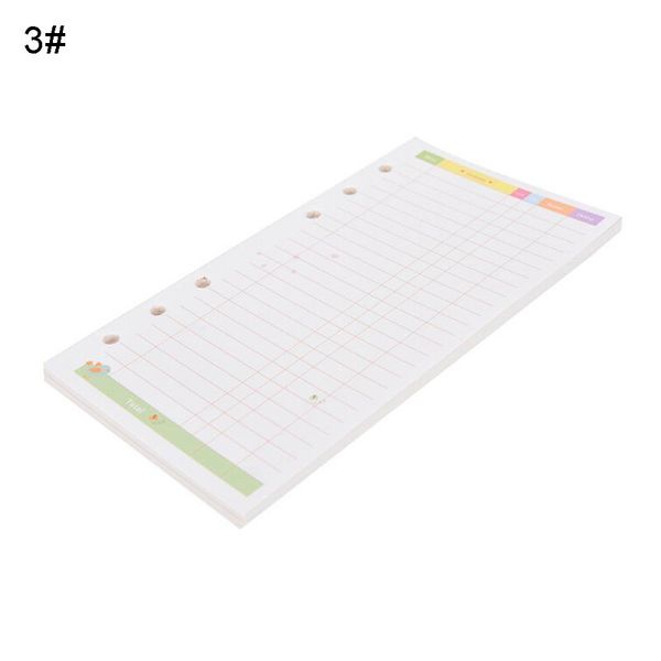 

styles 45 sheets 6 holes personal organizer planner inside refilling page a5 for filofax notebook inner paper core candy notepads, Purple;pink