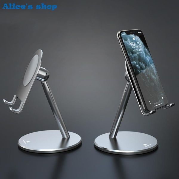 

original brand aviation aluminum alloy universal mobile phone stand holder luxury desk stable adjustable cell table mounts & holders
