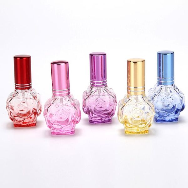 

storage bottles & jars 10/20/30pcs 10ml rose shape portable mini perfume bottle glass empty cosmetics bottled toner spray nebulizer
