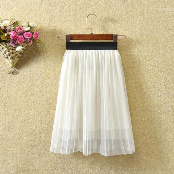 

skirts spring autumn summer school girls skirt tutu mesh solid kids pleated princess children clothes costume girl tutus jw48391, Blue
