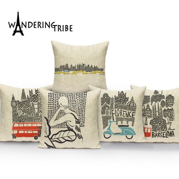 

decorative soft seat car cushion covers square colorful home linen stripe pure summer fresh suit nordic cushion/decorative pillow