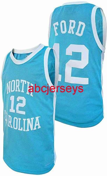 

stitched north carolina tar heels phil ford #12 retro ncaa jersey xs-6xl custom any name number basketball jerseys, Black