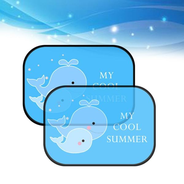 

2pcs car magnet sunshade insulation visor curtain side gear sun block(two whales)