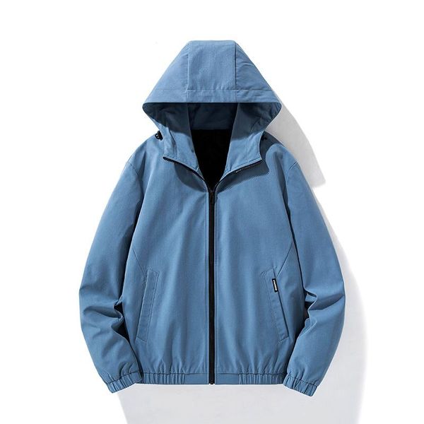 

men's jackets jacket large size hooded windbreaker business casual simple solid color wild student for men and women, Black;brown