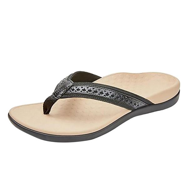 

slippers 2021 fashion colorful women casual summer beach outdoor shoes flats flip flops 37-42 size non-slip sandals a20, Black
