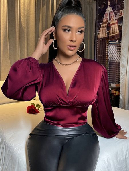 

sxy tie back crop satin blouse a9pv#, White