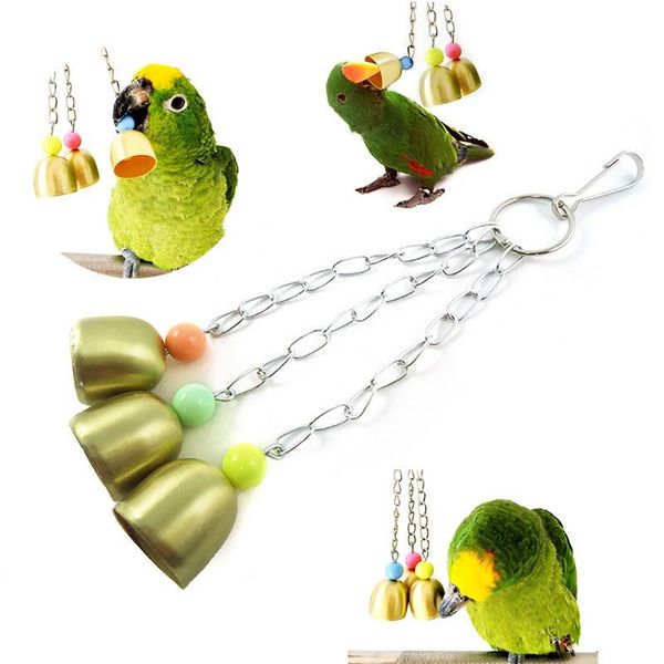 

other bird supplies parrot toy bell hanging cage stand frame colorful chain accessories toys for birds
