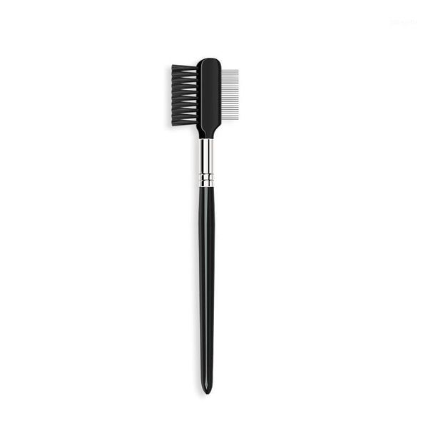 

stainless steel eyelash brush black double head scrub lash mental and plastic separator eyebrow eyelashes comb cosmetic tools1