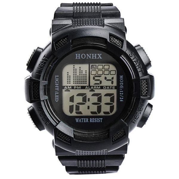 

wristwatches electronic wrist watch men's 2021 digital bracelet femme sport watches for boys alarm clock montre men, Slivery;brown