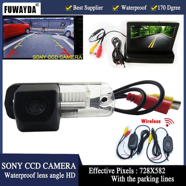 

car rear view cameras& parking sensors fuwayda rearview camera with 4.3 inch tft lcd monitor for c-class w203 e-class w211 cls-class 30