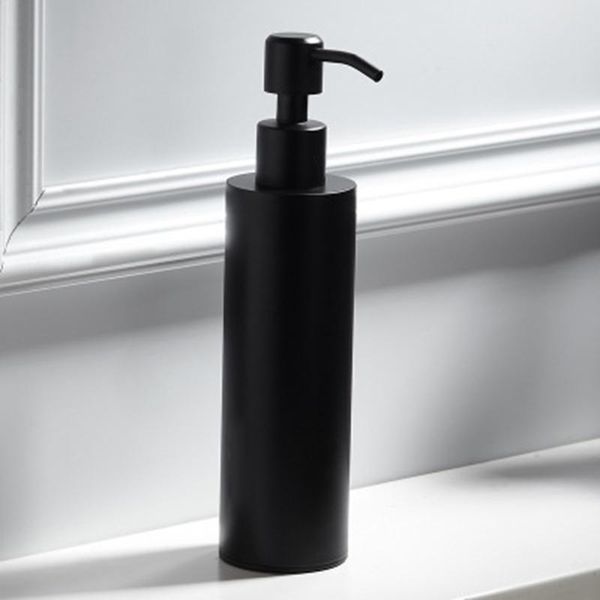 

200ml stainless steel soap dispenser black coated round counterhand pump lotion bottle kitchen bathroom supplies liquid