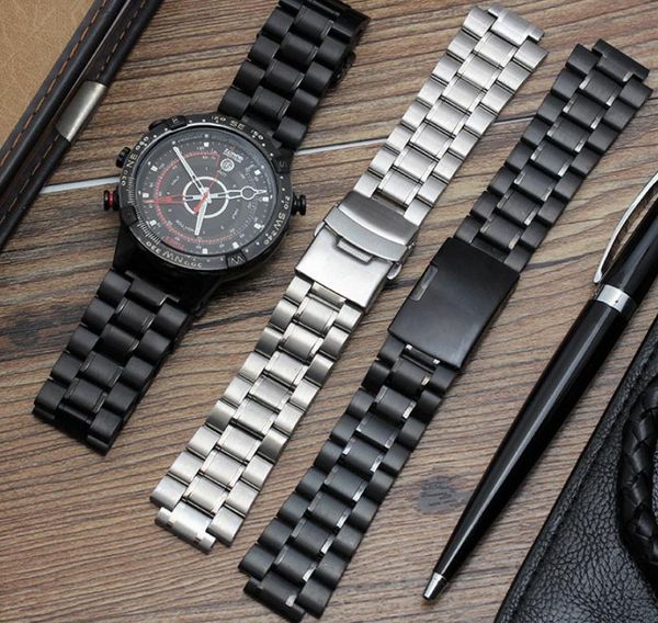 

watch bands accessories bracelet for tide tw2r55500 t2n720 t2n721 t2n739 series band solid stainless steel strap16mm, Black;brown