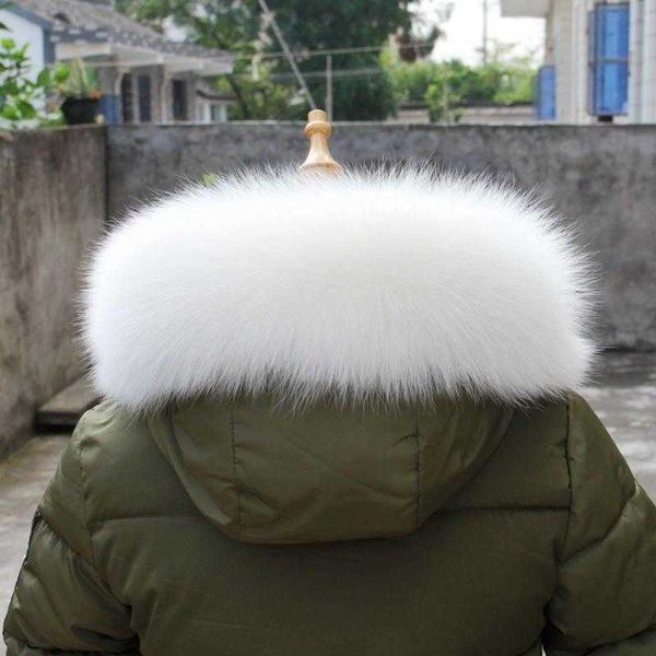 

white fox collar women fashion real fur scarf black fur for hood h0923, Silver
