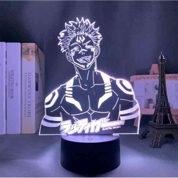 

anime satoru gojo led night light for room deco birthday gift jujutsu kaisen lamp yuji itadori