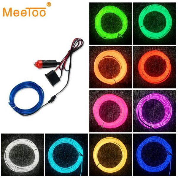 

flexible led light tube 1m 2m 4m 3m 5m strip waterproof el wire rope tape cable glow neon lamp for clothing car auto strips