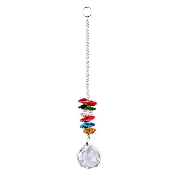 

decorative objects & figurines dream catcher ornament pendants with colorful crystal ball prisms indoor outdoor garden sun decorations