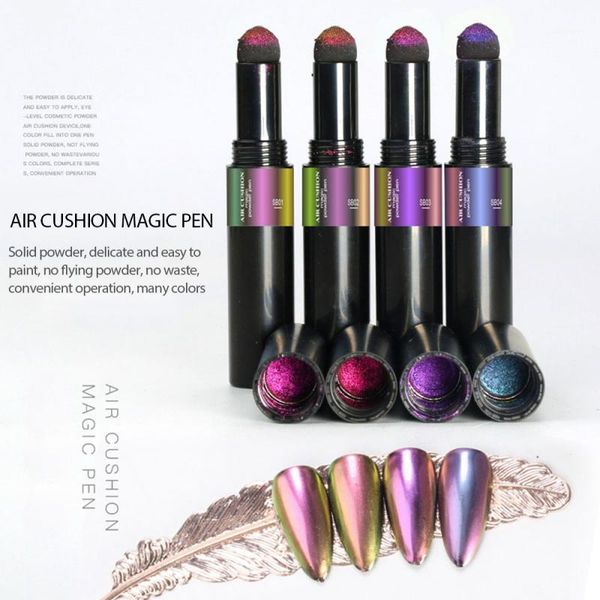 

glitter nail cushion aurora magic pen mirror chalk solid phantom decoration tools dropship1, Silver;gold