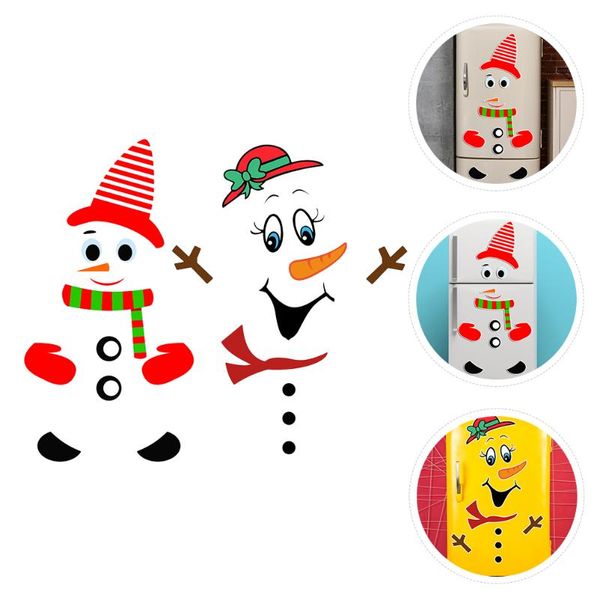 

fridge magnets 2pcs xmas snowman garage door stickers refrigerator decals decor