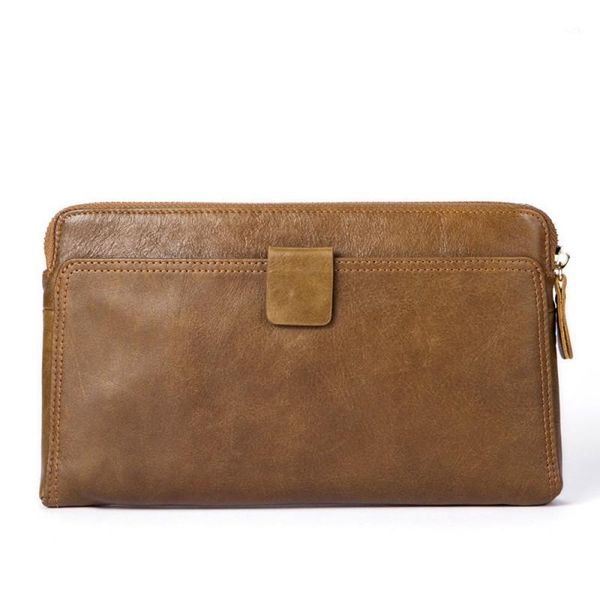 

purse vintage mens clutch business wallet men zipper long phone money bag high capacity leather wallets1, Red;black