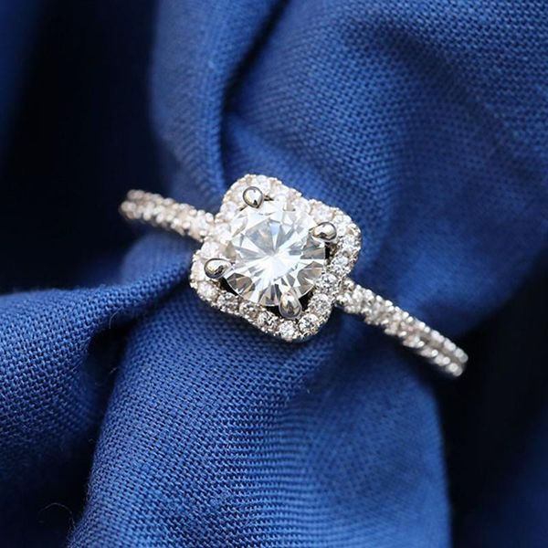 

wedding rings aphseem delicate engagement for women copper white zircon cubic elegant female jewerly, Slivery;golden