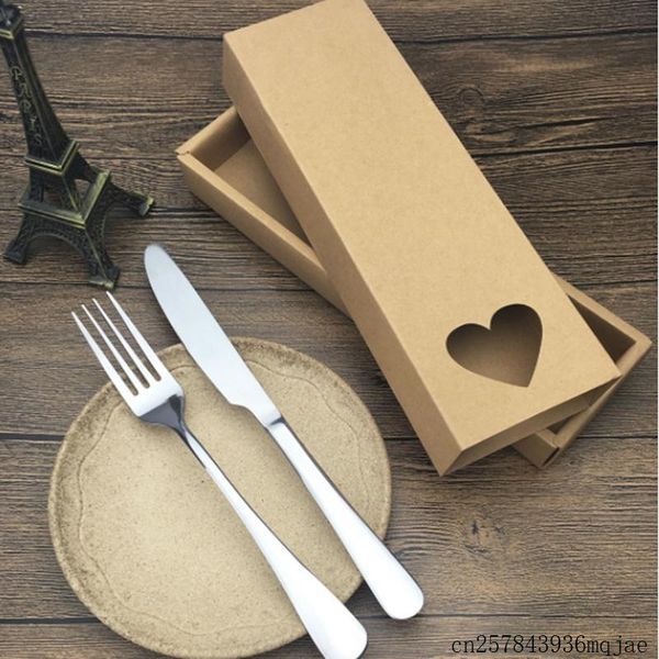 

dinnerware sets 100sets stainless steel fork knife spoon tableware in kraft paper box 23*7*3cm